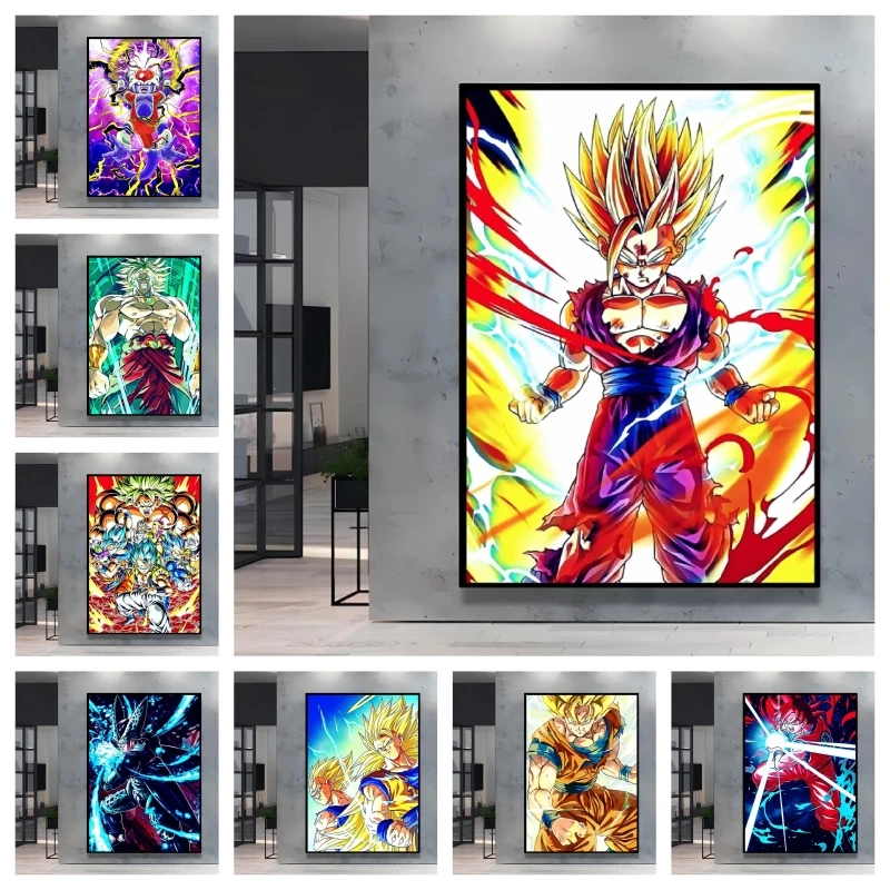 Resin Art Wallpaper - 드래곤볼 고한 애니메이션 5D 풀 라운드