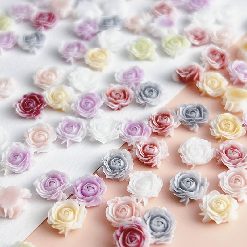 Resin Art Rose - 30PCS 8MM 3D 아크릴 장미 꽃