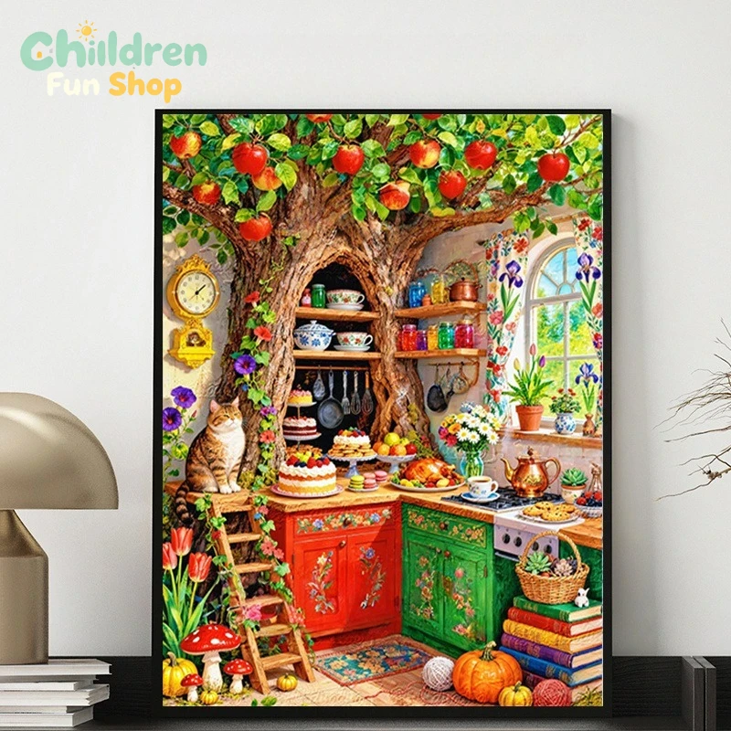 Resin Art Wallpaper - 기발한 나무 속 공간을 배경으로 한