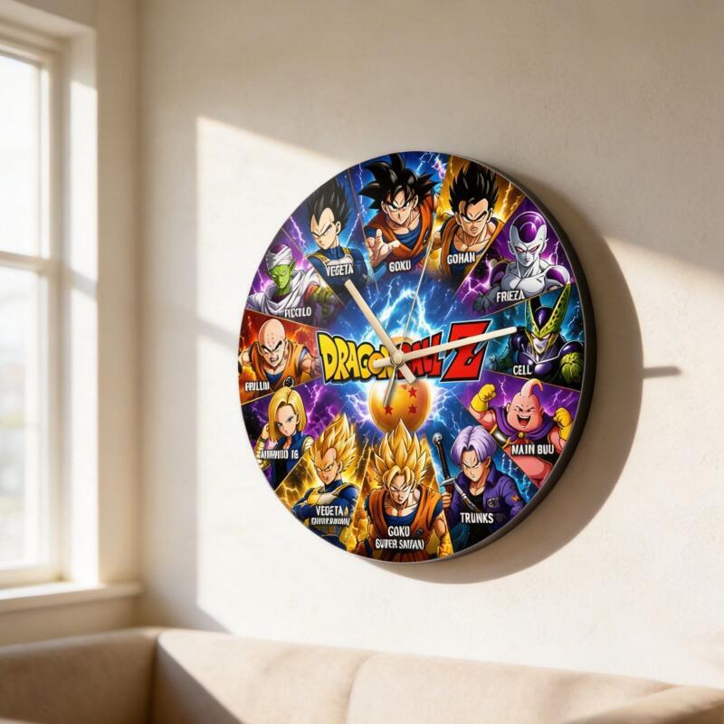 드래곤볼 Z 애니메이션 원형 벽시계 무소음 쿼츠 무틱킹 - Resin Art Wallpaper 리뷰 및 가격