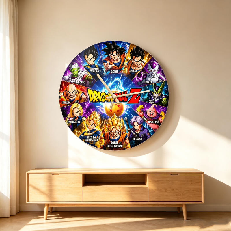 드래곤볼 Z 애니메이션 원형 벽시계 무소음 쿼츠 무틱킹 - Resin Art Wallpaper 리뷰 및 가격