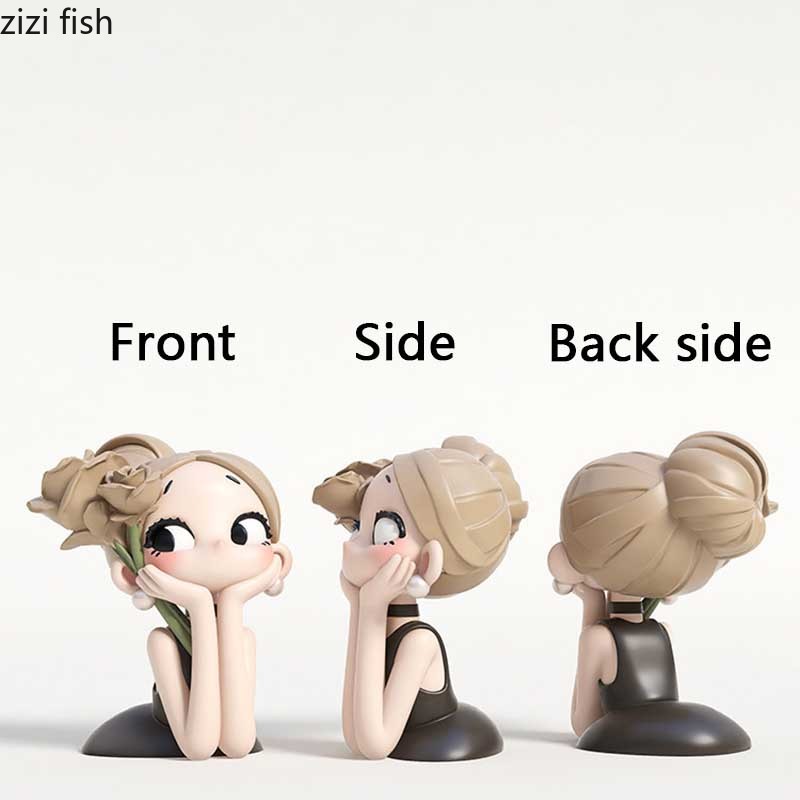 귀여운 장미 소녀 흉상 조각상 레진 캐릭터 조각품 피규 - Resin Art Rose 리뷰 및 가격