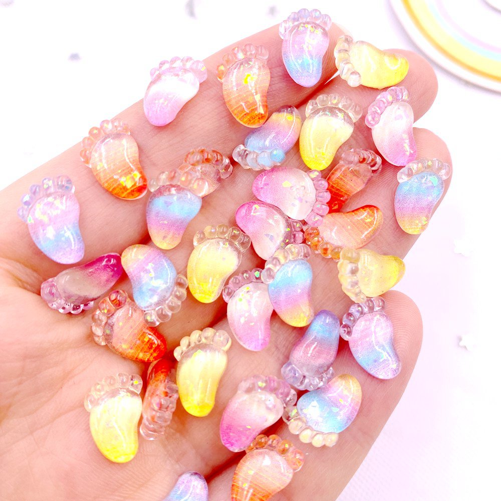 반짝이 수지 다채로운 미니 크리스탈 아기 발자국 아트  - Resin Art Baby 리뷰 및 가격