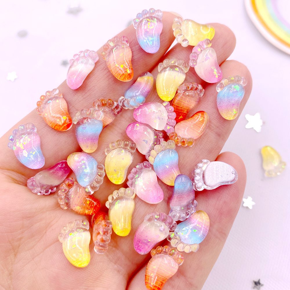 반짝이 수지 다채로운 미니 크리스탈 아기 발자국 아트  - Resin Art Baby 리뷰 및 가격