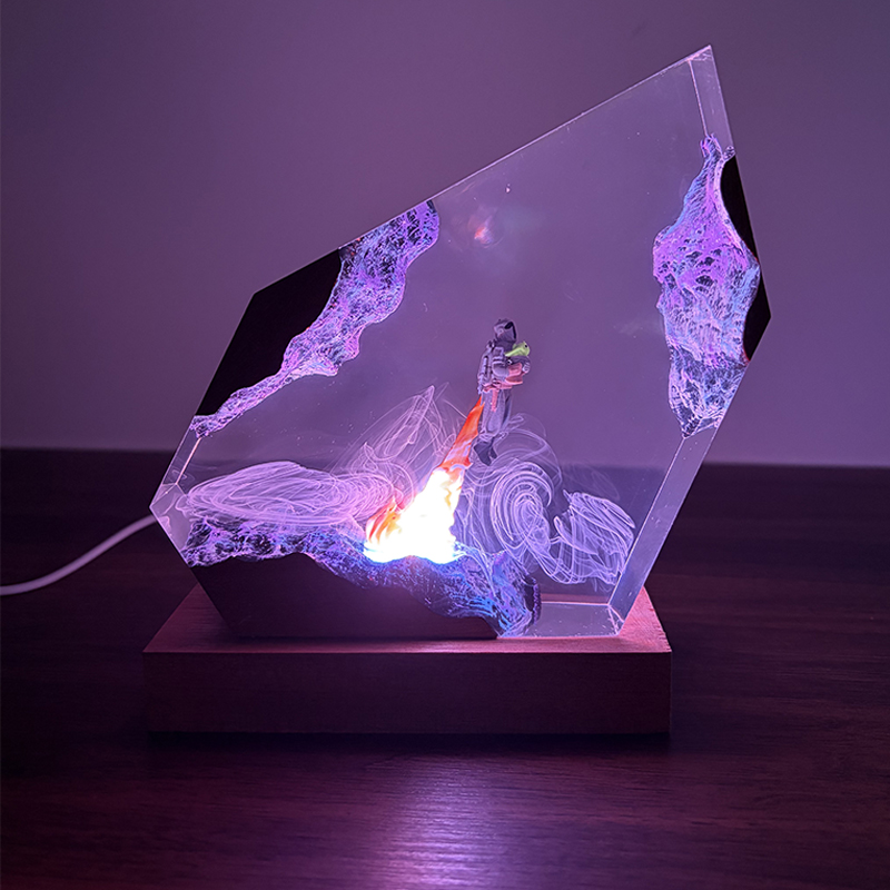 공상 과학 애니메이션 피규어 생물 레진 테이블 램프 창 - Resin Art Baby 리뷰 및 가격