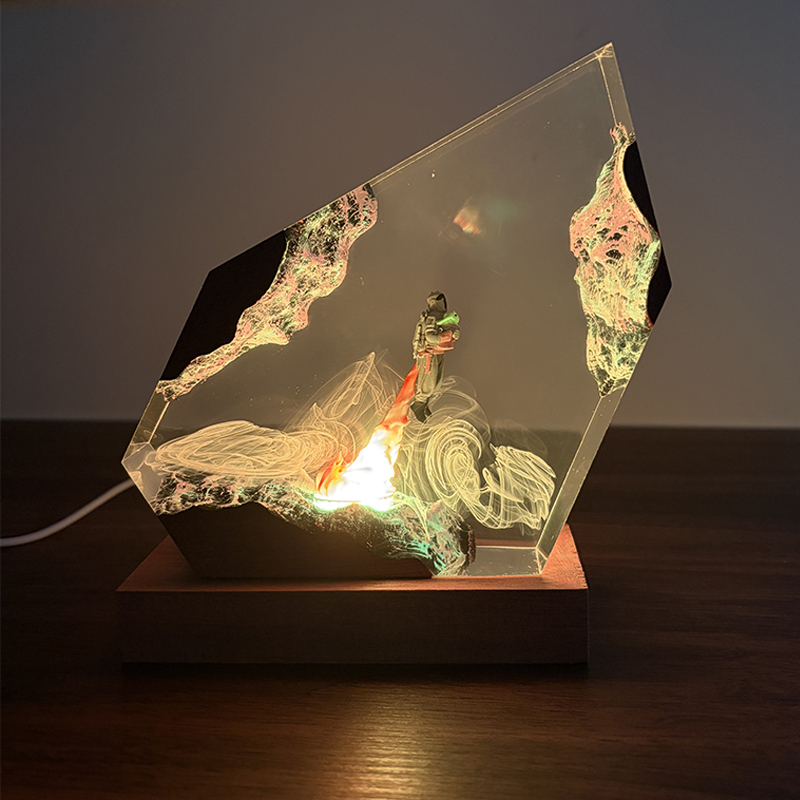 공상 과학 애니메이션 피규어 생물 레진 테이블 램프 창 - Resin Art Baby 리뷰 및 가격