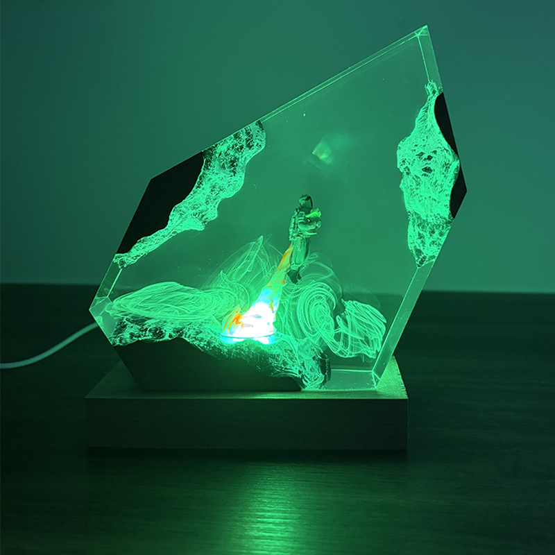 공상 과학 애니메이션 피규어 생물 레진 테이블 램프 창 - Resin Art Baby 리뷰 및 가격
